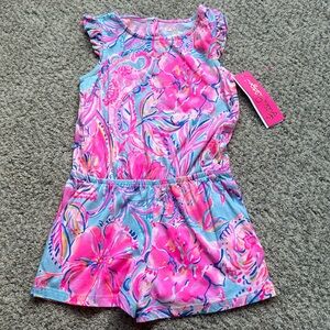 NWT Girls Lilly Pulitzer Mini Pastel Romper